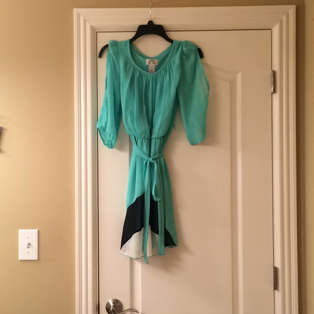 Aqua sun dress